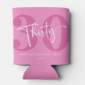 ピンク30歳の誕生日パーティーギフト 缶クーラー (裏面)