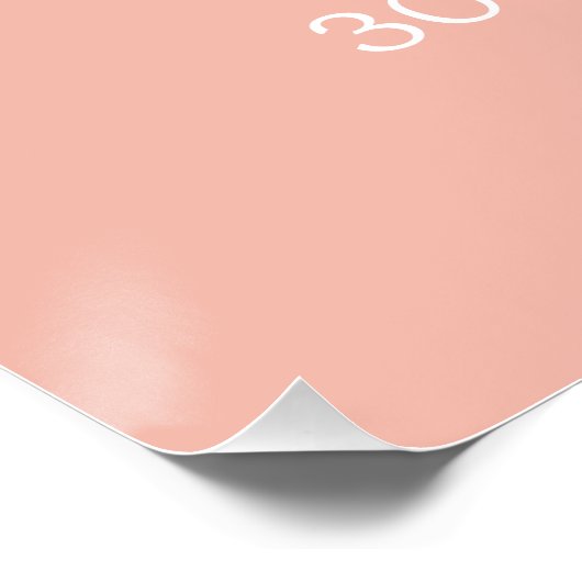 ピンク30th誕生日ウェルカムサイン | 誰が30歳か見て ポスター (コーナー)