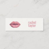 ピンク3Dホットメイクビジネスカード スキニー名刺 (正面)