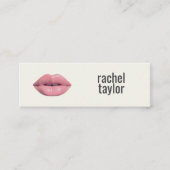 ピンク3Dホットメイクビジネスカード スキニー名刺 (正面)