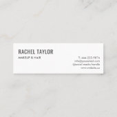 ピンク3Dホットメイクビジネスカード スキニー名刺 (裏面)