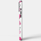 ピンク3DポープリントとハートiPhone 16タフ Case-Mate iPhoneケース (裏面 / 左)