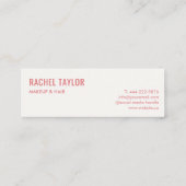 ピンク3Dリップモダンプロフェッショナル スキニー名刺 (裏面)