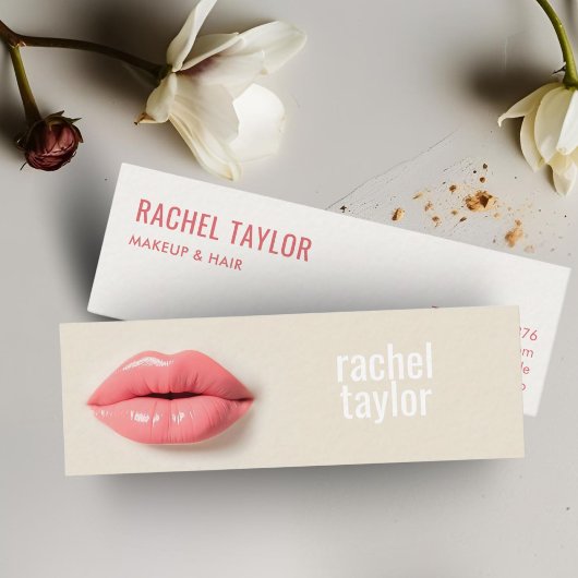 ピンク3Dリップモダンプロフェッショナル スキニー名刺