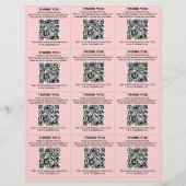 ピンク3x4小さい正方形のサンプル挿入 (裏面)