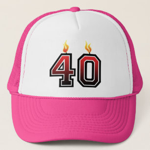 ピンク40歳の誕生日 キャップ