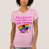 ピンク40、素晴らしパーソナライズされたい40年前のTシャツ Tシャツ (正面)