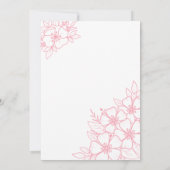 ピンク40th誕生日パーティー 招待状 (裏面)