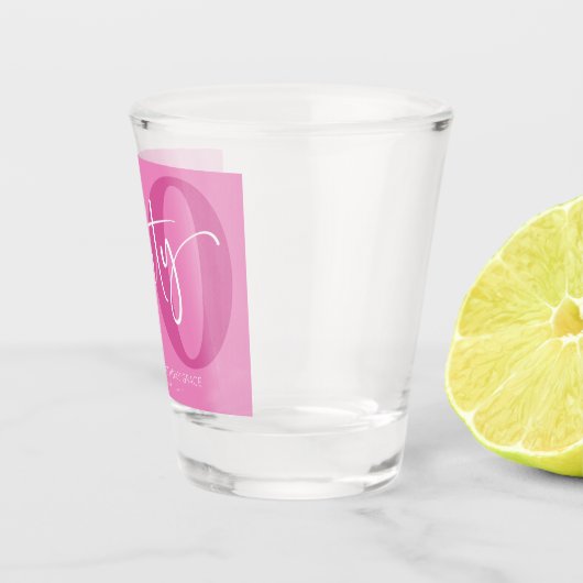 ピンク40th40th誕生日パーティーギフト ショットグラス (右)