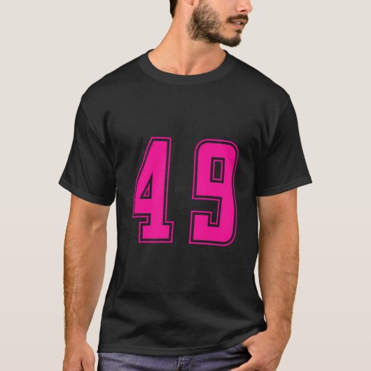 ピンク49チームジュニアスポーツ番付制服 Tシャツ (正面)