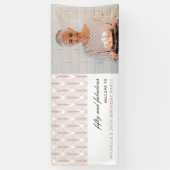 ピンク50と素晴らしいアールデコ50誕生日 横断幕 (縦)