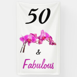 ピンク50と素晴らしいオ誇りを持ったキランの花の写真 横断幕