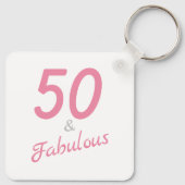 ピンク50と素晴らしいキーチェーン キーホルダー (裏面)