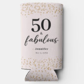 ピンク50と素晴らしい紙吹雪誕生日 スリム缶クーラー (裏面)