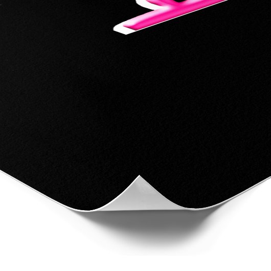 ピンク50と素晴らしい誕生日デザイン ポスター (角)