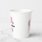 ピンク50と素晴らしい誕生日パーティー紙 紙コップ (左)