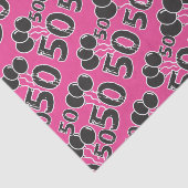 ピンク50番目の誕生日ティッシュペーパー 薄葉紙 (詳細)