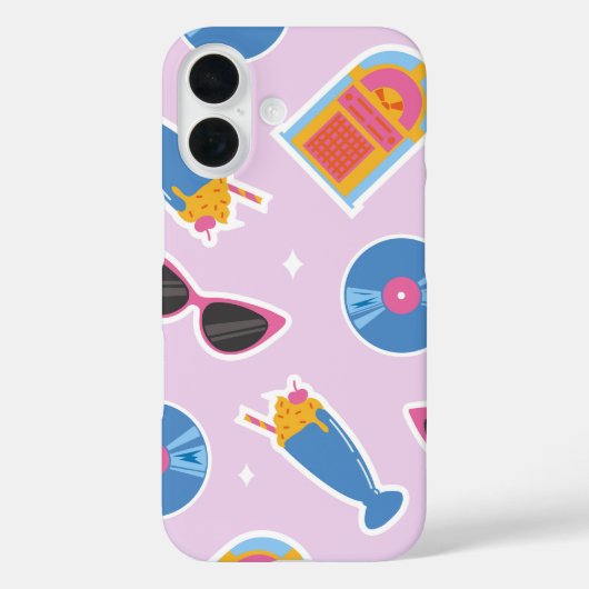 ピンク50sダイナービベス Case-Mate iPhoneケース (裏面)