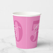 ピンク50th50th誕生日パーティー 紙コップ (右)