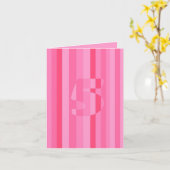 ピンク5 カード (黄色い花)