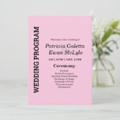 ピンク5x7結婚式 プログラム (スタンド正面)