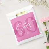 ピンク60th60th誕生日パーティー フェイバーバッグ (封をした状態)