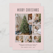 ピンク6 ファミリー フォト クリスマス (正面/裏面)