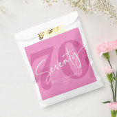 ピンク770th70th誕生日パーティー フェイバーバッグ (封をした状態)