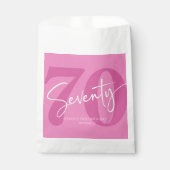 ピンク770th70th誕生日パーティー フェイバーバッグ (正面)