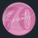 ピンク770th70th誕生日パーティー ペーパープレート<br><div class="desc">ピンク770th70th誕生日パーティー紙プレート!</div>