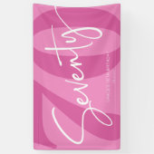 ピンク770th70th誕生日パーティー 横断幕 (縦)