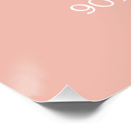 ピンク90th誕生日ウェルカムサイン | 誰が90歳か見て ポスター (コーナー)