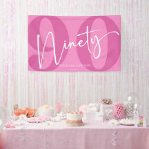 ピンク990th90th誕生日パーティー