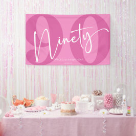 ピンク990th90th誕生日パーティー 横断幕
