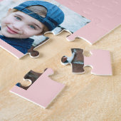 ピンク・おばあちゃん・フラワーズ・フローラ・ファミリー・フォト ジグソーパズル (側面)