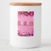 ピンク「おめでとう」 スパークリングワインラベル (正面)