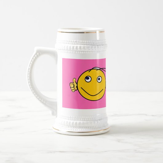 ピンク – おもしろい賛美このビールマグ! ビールジョッキ (左)