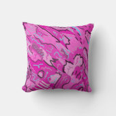 ピンク!おもしろい(抽象芸術アート) クッション (正面)