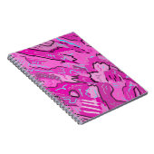 ピンク!おもしろい(抽象芸術アート) ノートブック (右側)