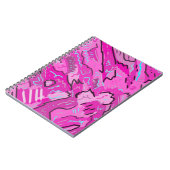 ピンク!おもしろい(抽象芸術アート) ノートブック (左側)