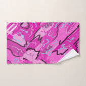 ピンク!おもしろい(抽象芸術アート) バスタオルセット (ハンドタオル)