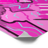 ピンク!おもしろい(抽象芸術アート) ポスター (角)