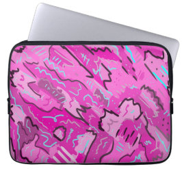 ピンク!おもしろい(抽象芸術アート) ラップトップスリーブ
