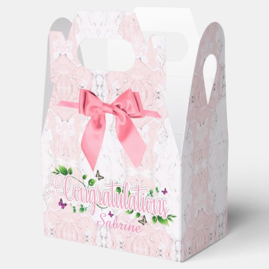 ピンク お祝い事全般に使えるギフトボックス フェイバーボックス (オープン)