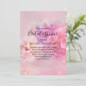 ピンク&かわいらしホワイトカーネーションブライダルシャワー 招待状 (スタンド正面)