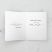 ピンク-きらめくなクリスマスのオーナメントでかわいらしい シーズンカード (内部)