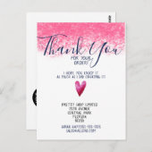 ピンク ご注文ありがとうございます 企業挿入 ポストカード (正面/裏面)