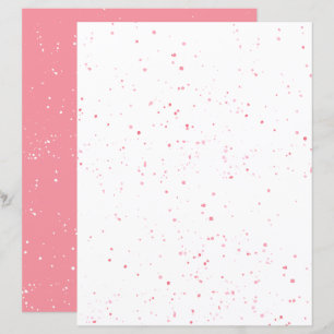 ピンク（ばちゃばちゃ）跳ねるスクラップブック紙シート