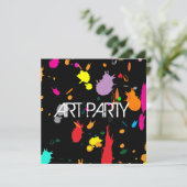 ピンク(ばちゃばちゃ)跳ねる招待状 招待状 (スタンド正面)