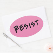 ピンク（または色を選択）レジスト 楕円形シール (封筒)